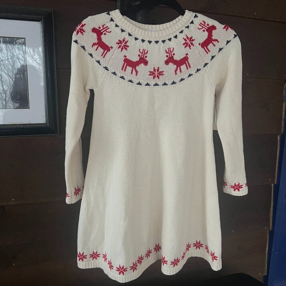 Hanna Andersson Sweater Dress, Winter themed